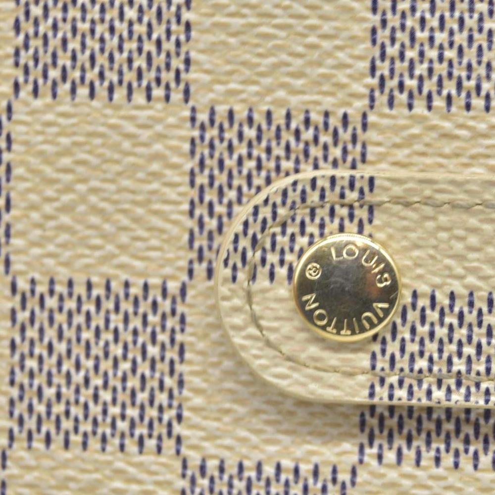 $505 2006 Louis Vuitton Damier Azur Small Ring Agenda Cover CONSIGNMENT CA1006