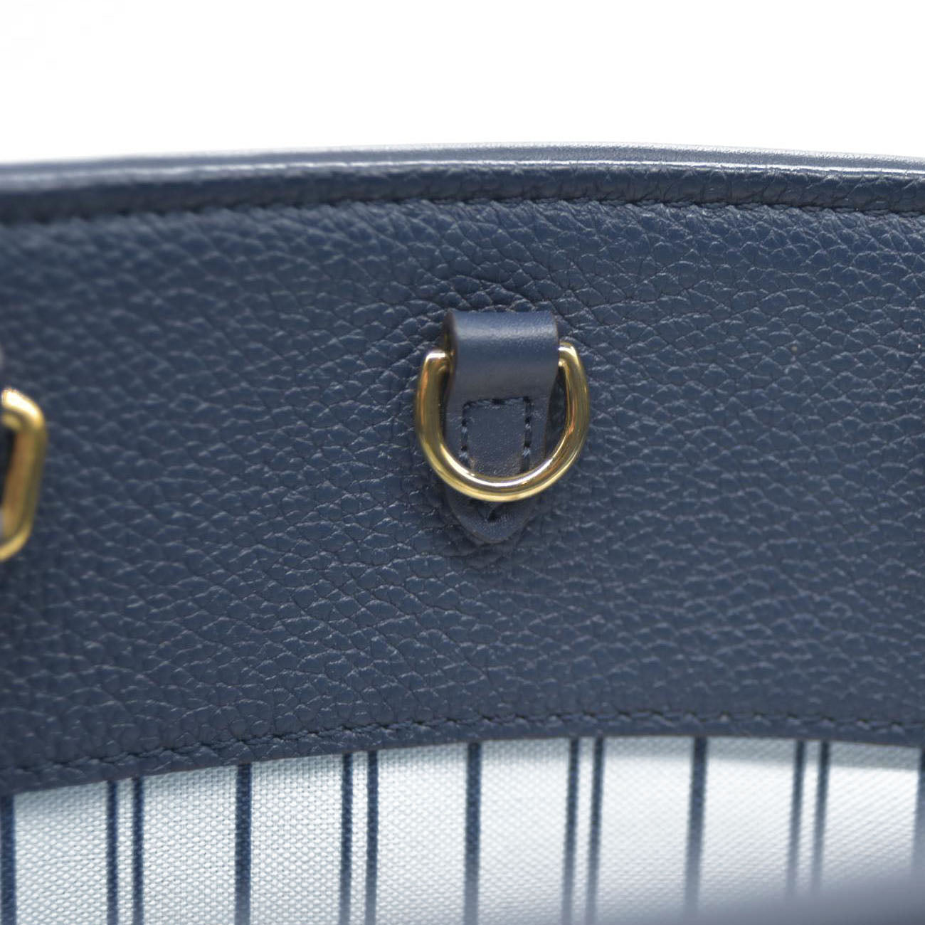 Louis Vuitton Raffia Calfskin Monogram Giant Onthego MM Blue