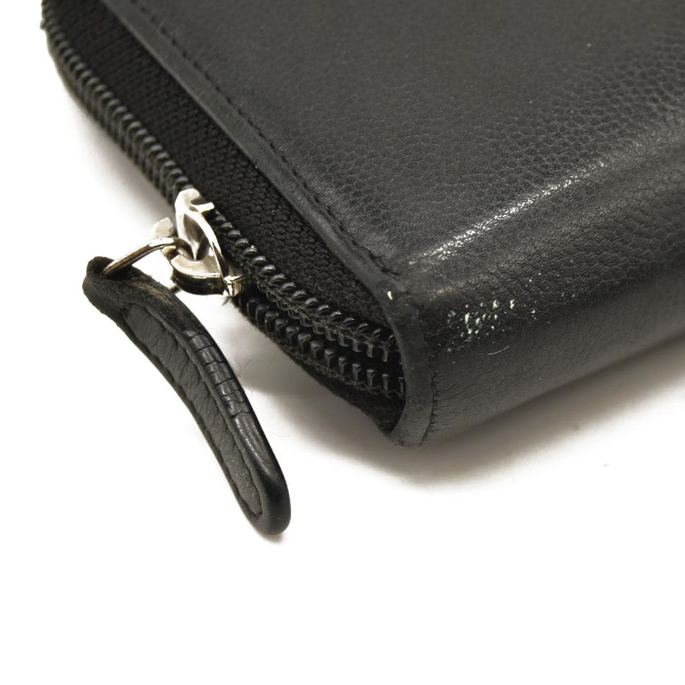 CHANEL Long Wallet Black Caviar Skin *16