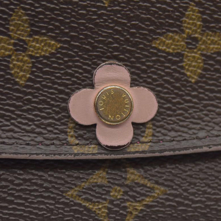 Louis Vuitton Monogram Bloom Flower Emilie Wallet Fuchsia CA4157