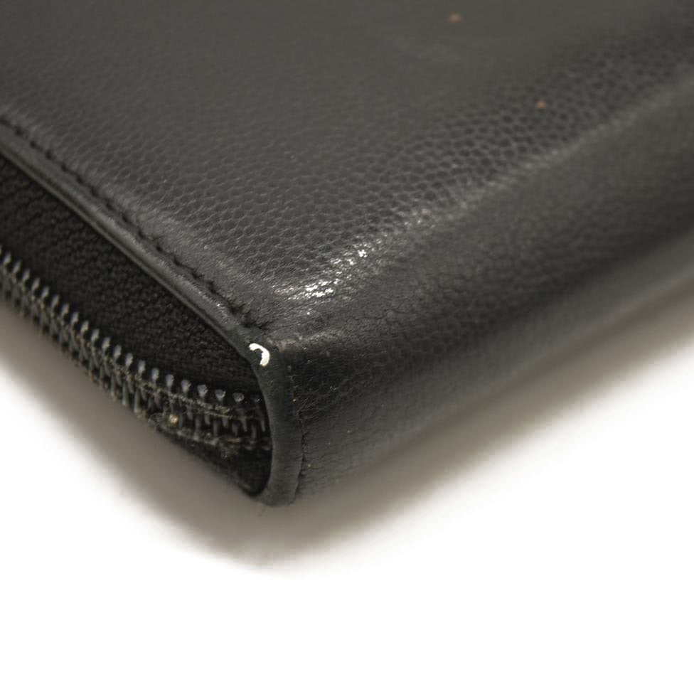 CHANEL Long Wallet Black Caviar Skin *16
