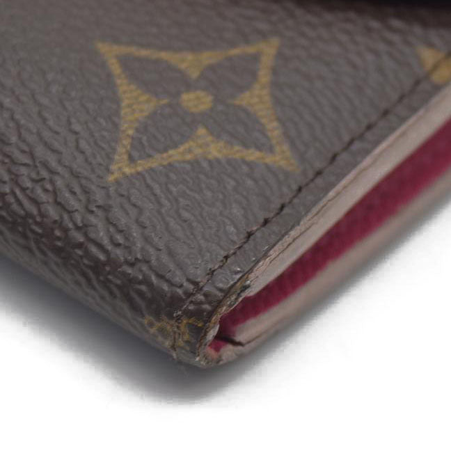 Louis Vuitton Monogram Bloom Flower Emilie Wallet Fuchsia CA4157