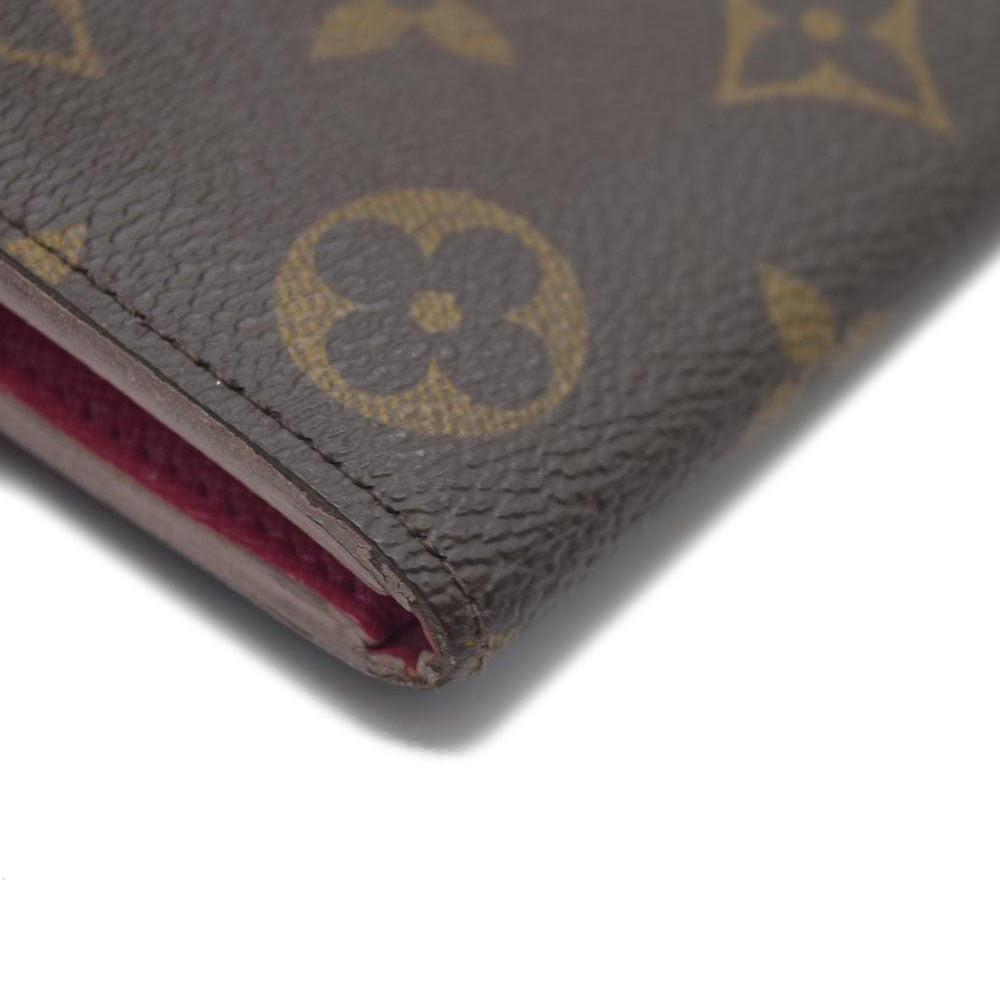 Louis Vuitton Monogram Bloom Flower Emilie Wallet Fuchsia CA4157