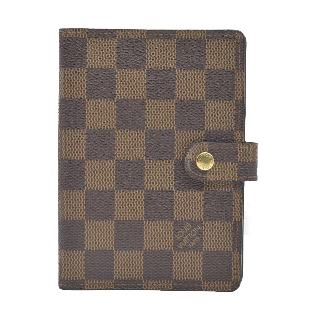 $505 2002 Louis Vuitton Damier Ebene Small Ring Agenda Cover CONSIGNMENT CA1002