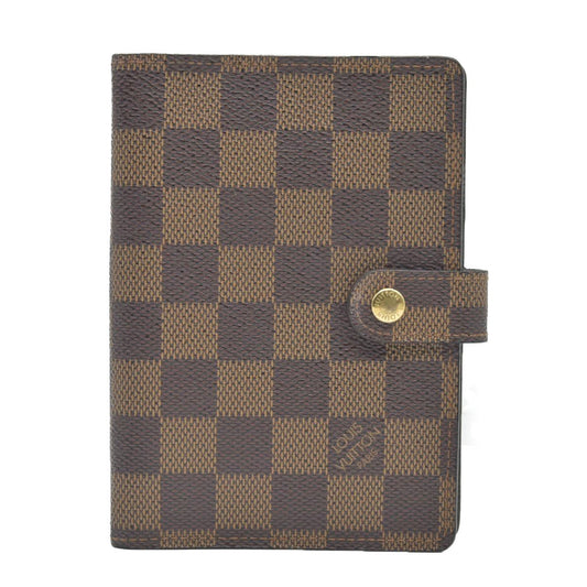 $505 2002 Louis Vuitton Damier Ebene Small Ring Agenda Cover CONSIGNMENT CA1002
