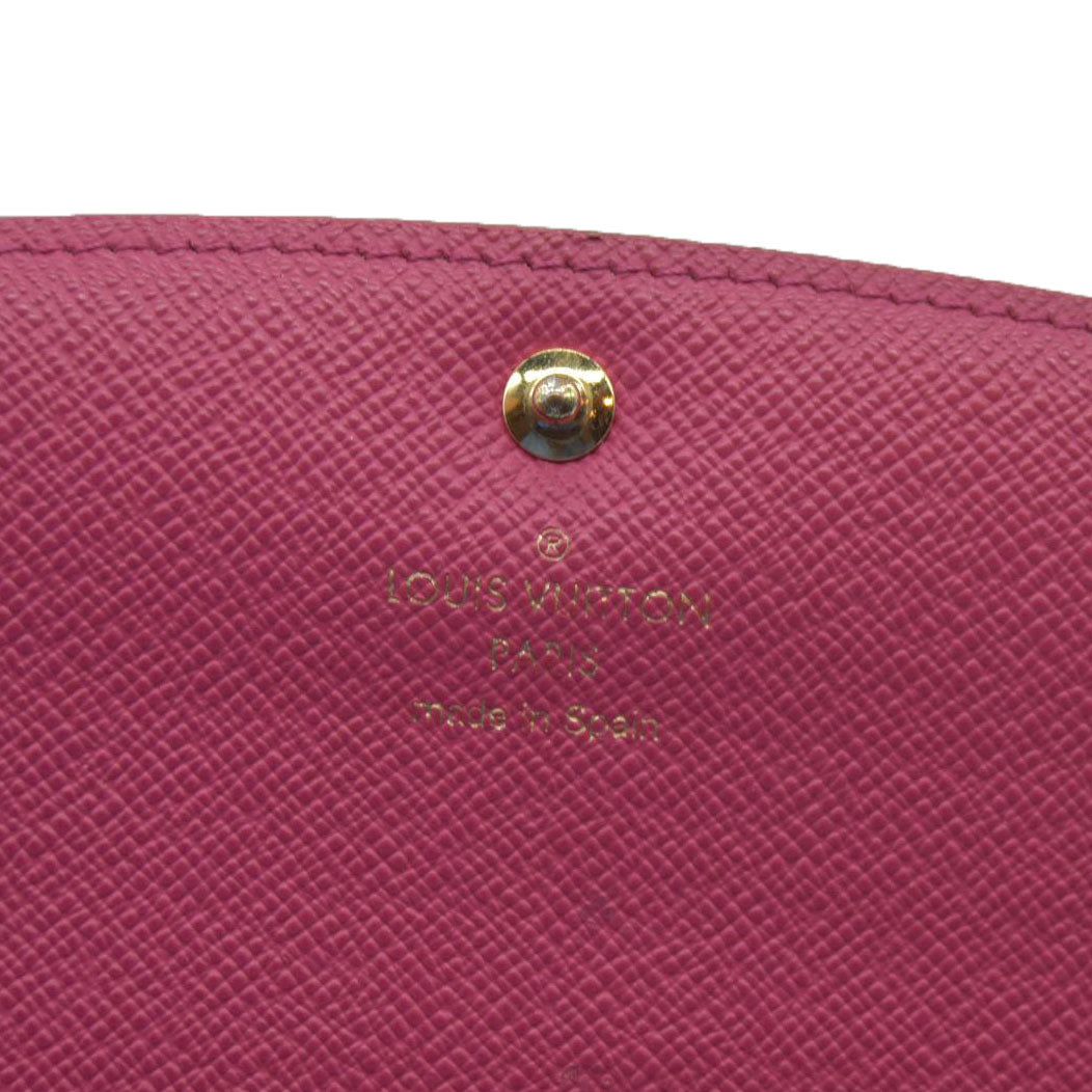 Louis Vuitton Monogram Bloom Flower Emilie Wallet Fuchsia CA4157
