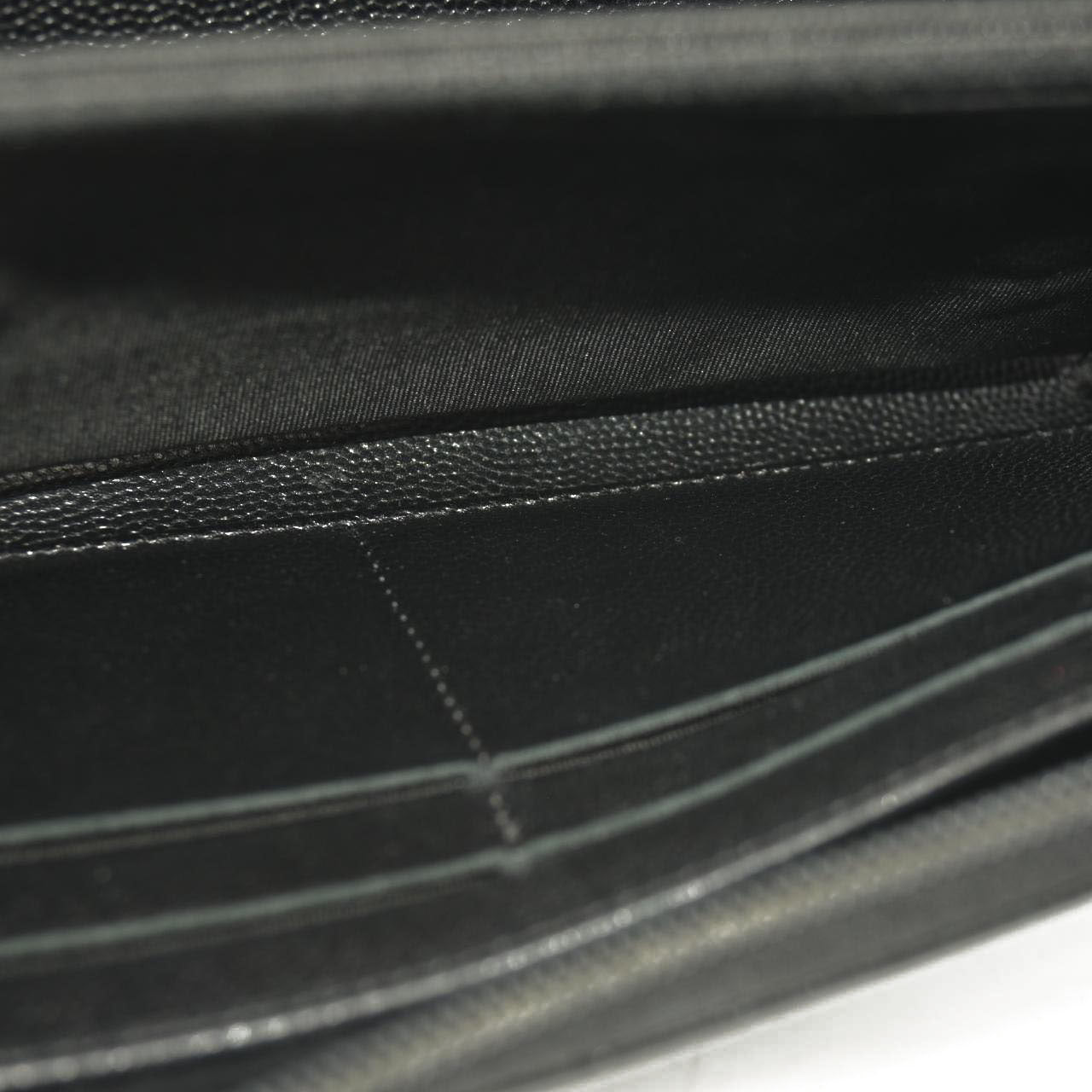 CHANEL Long Wallet Black Caviar Skin *16