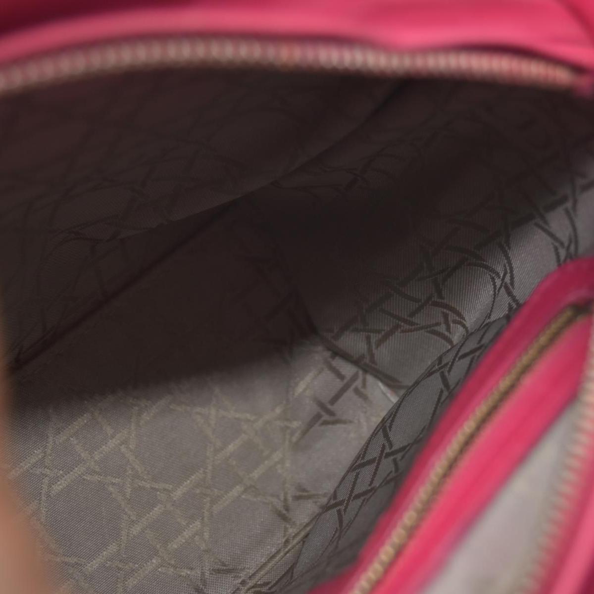 $6700 Christian Dior Lambskin Cannage Medium Lady Dior Fuchsia