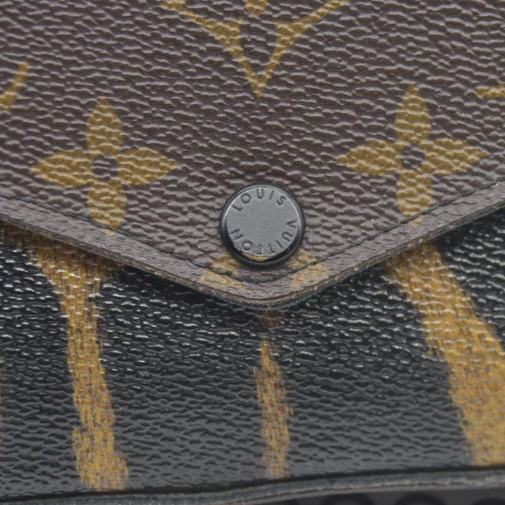 $1580 Louis Vuitton Monogram Leopard Pochette Felicie