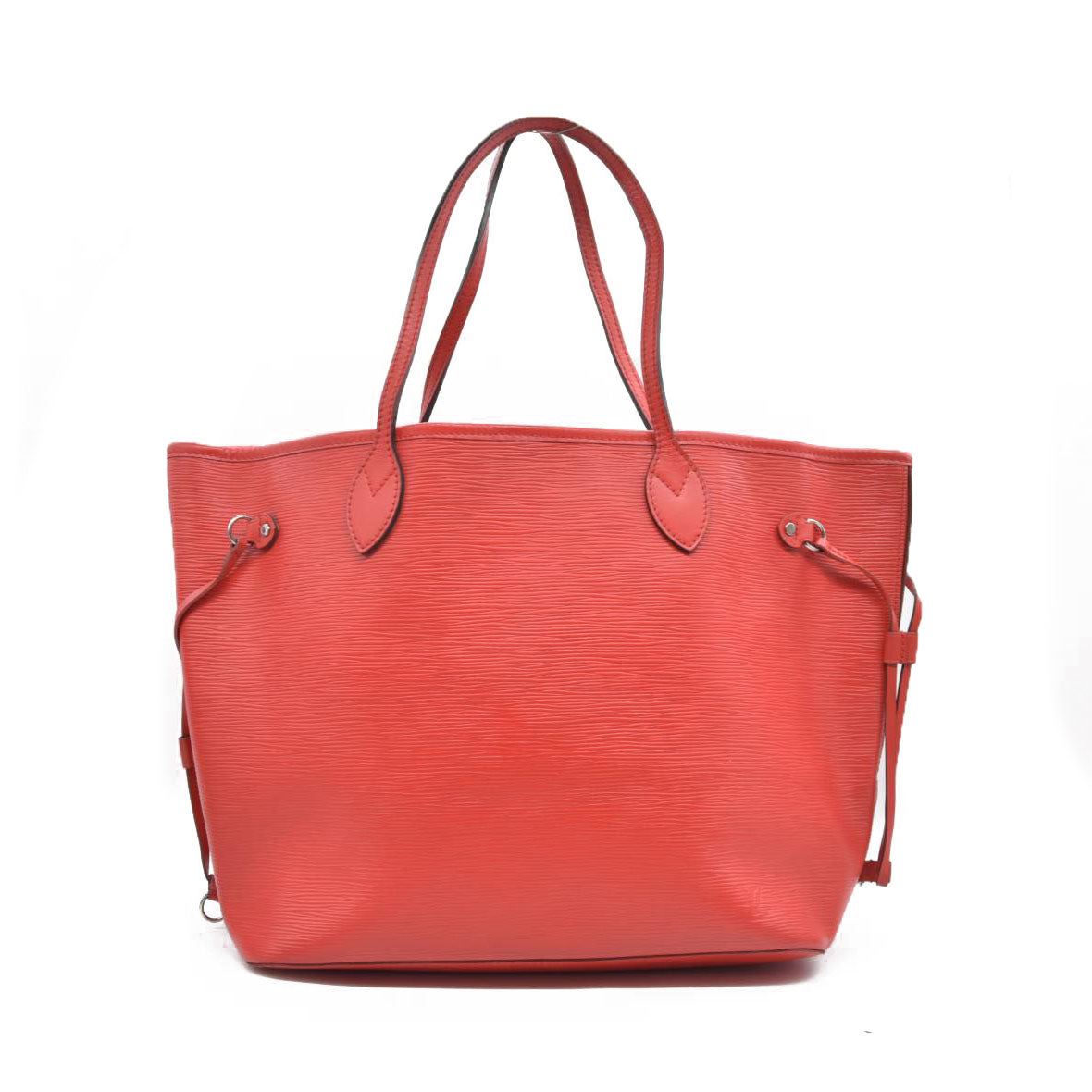 $2640 AUCTION Louis Vuitton  Epi Neverfull MM Coquelicot