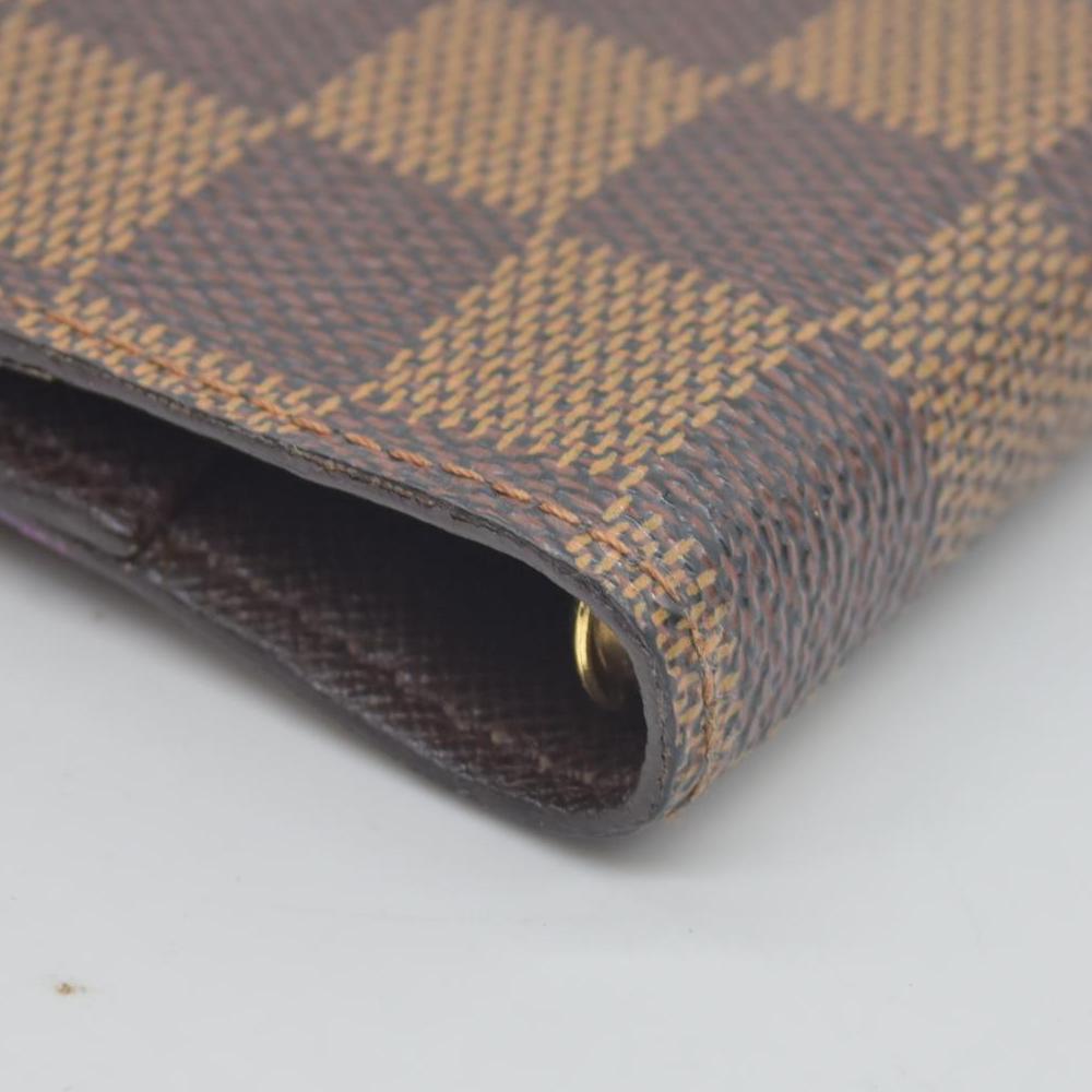 $505 2002 Louis Vuitton Damier Ebene Small Ring Agenda Cover CONSIGNMENT CA1002