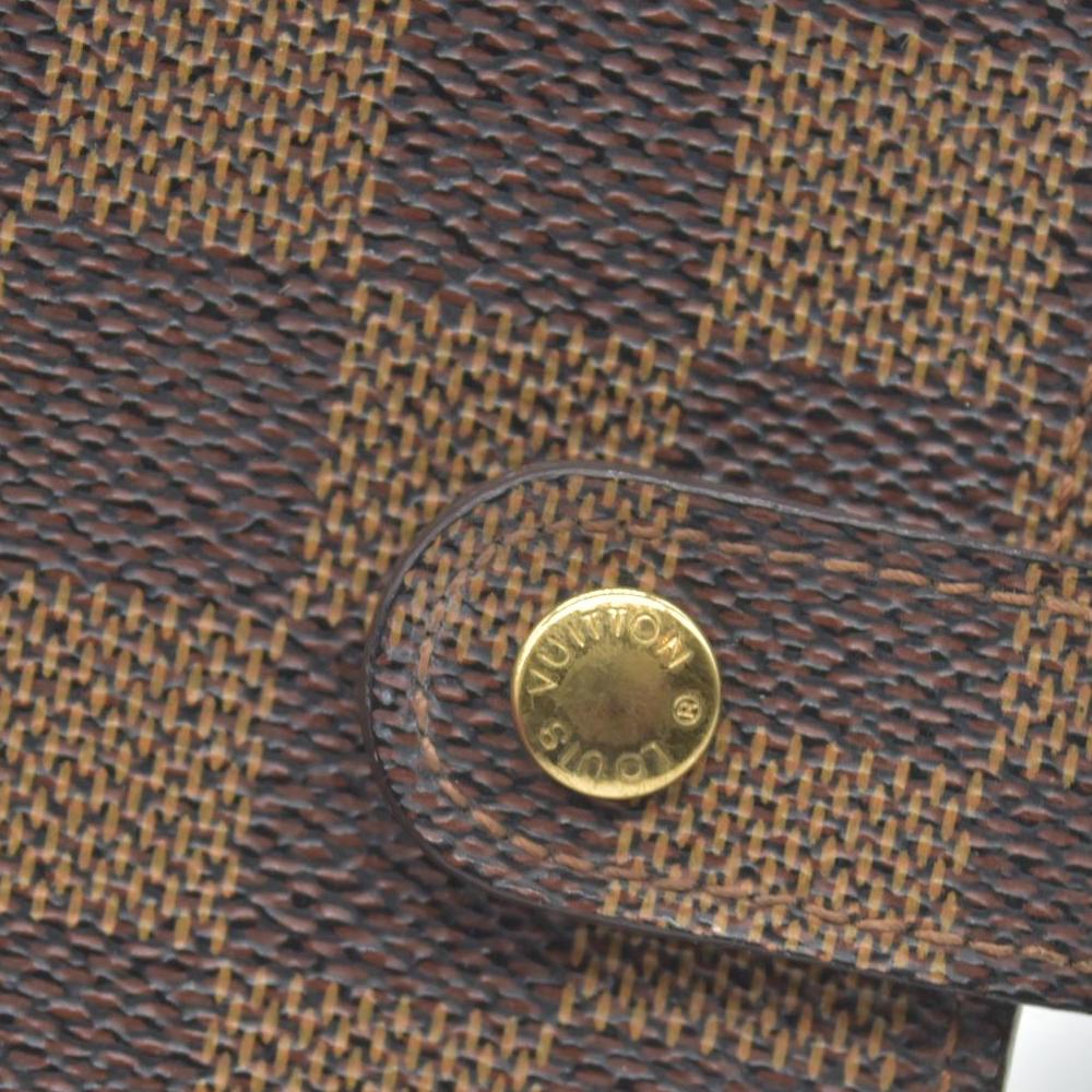 $505 2002 Louis Vuitton Damier Ebene Small Ring Agenda Cover CONSIGNMENT CA1002