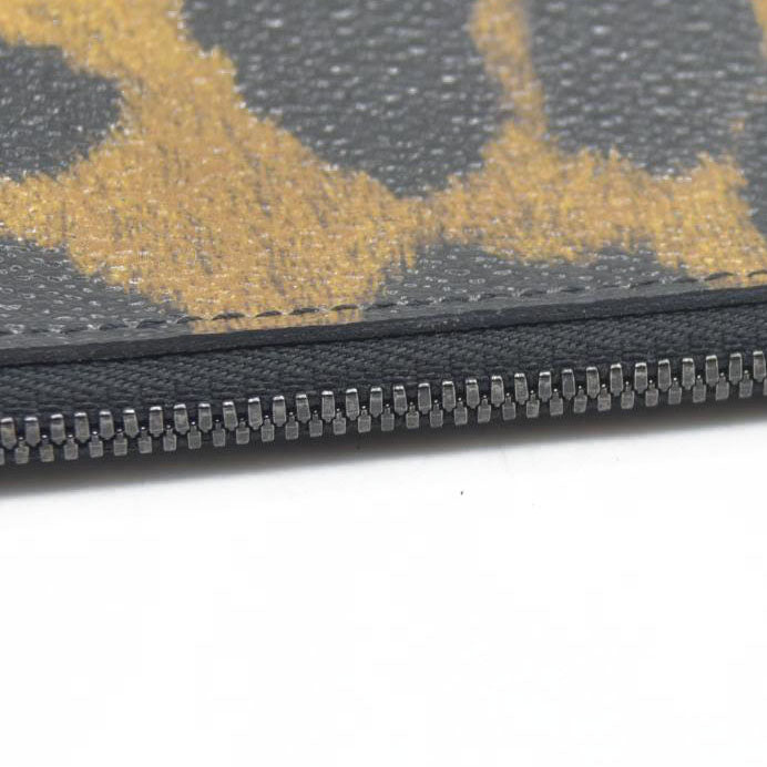 $600 Louis Vuitton Monogram Leopard Pochette Felicie Zipper Insert