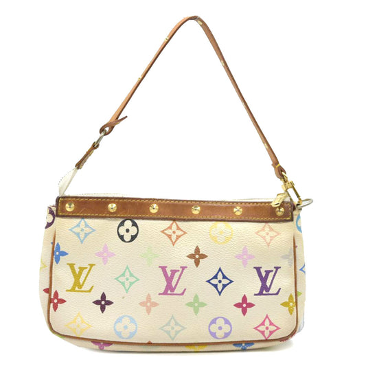 Louis Vuitton  Monogram Multicolor Muakami Pochette Accessories White SL1023