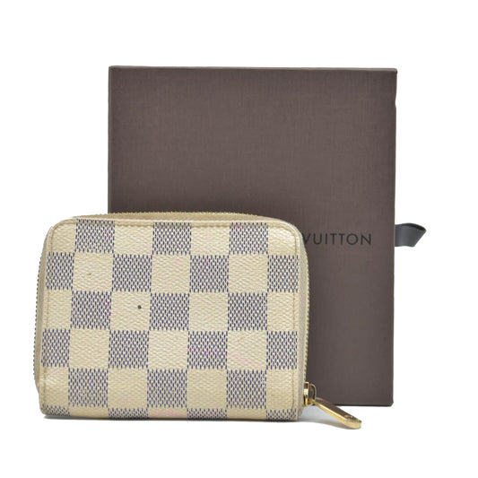 $620 Louis Vuitton  Damier Azur Zippy Coin Purse  CA3172