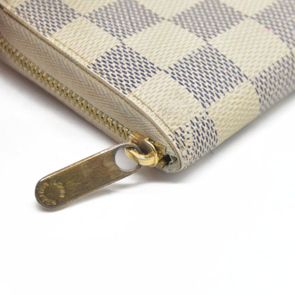$620 Louis Vuitton  Damier Azur Zippy Coin Purse  CA3172