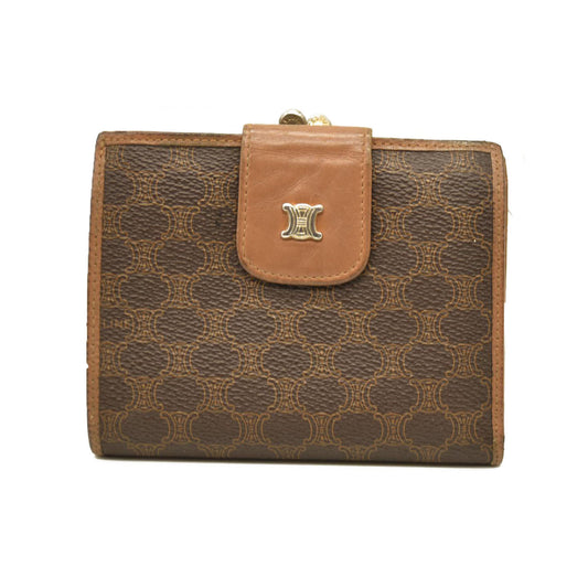 CELINE Macadam PVC Bifold Wallet Brown