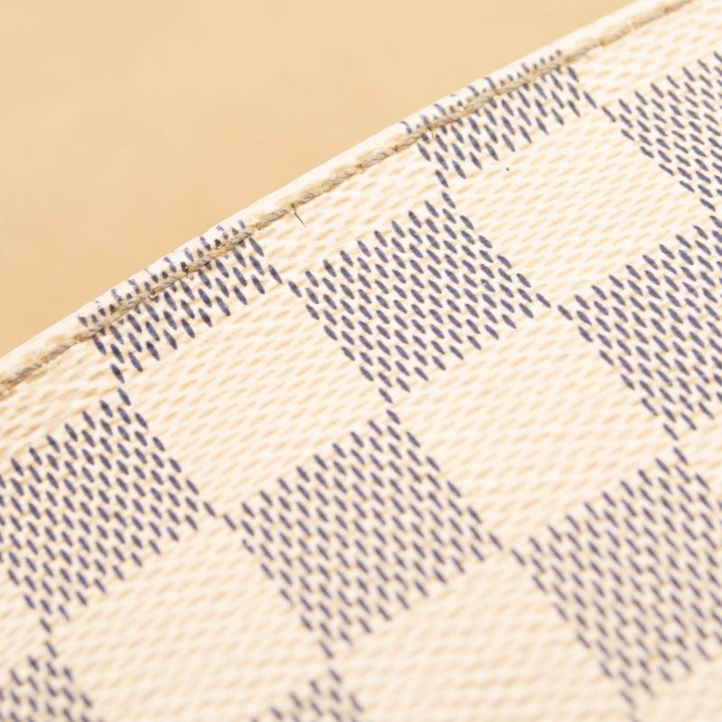 Louis Vuitton Favorite Damier Azur Mm White Canvas Shoulder Bag