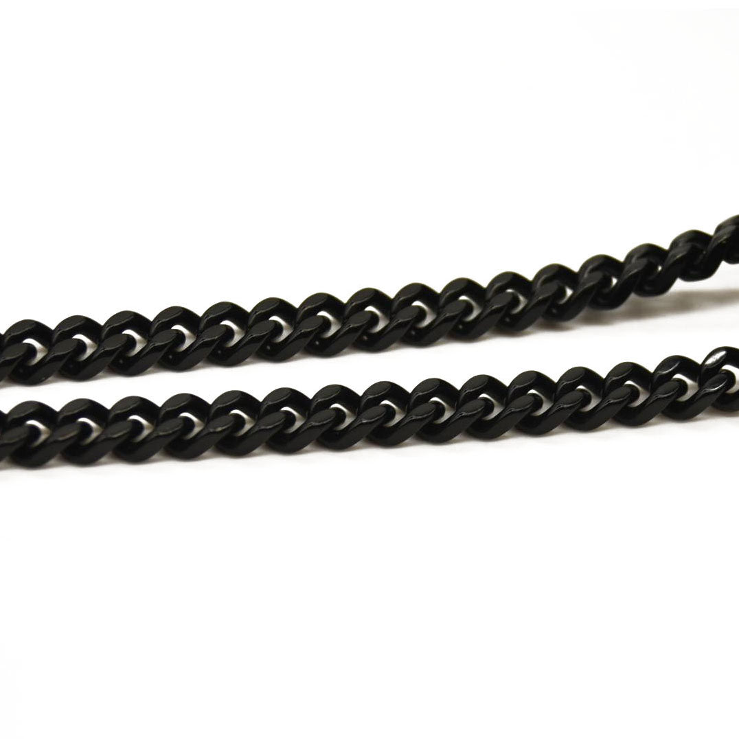 SAINT LAURENT Calfskin Y Quilted Monogram Monochrome Small Loulou Chain Satchel Black