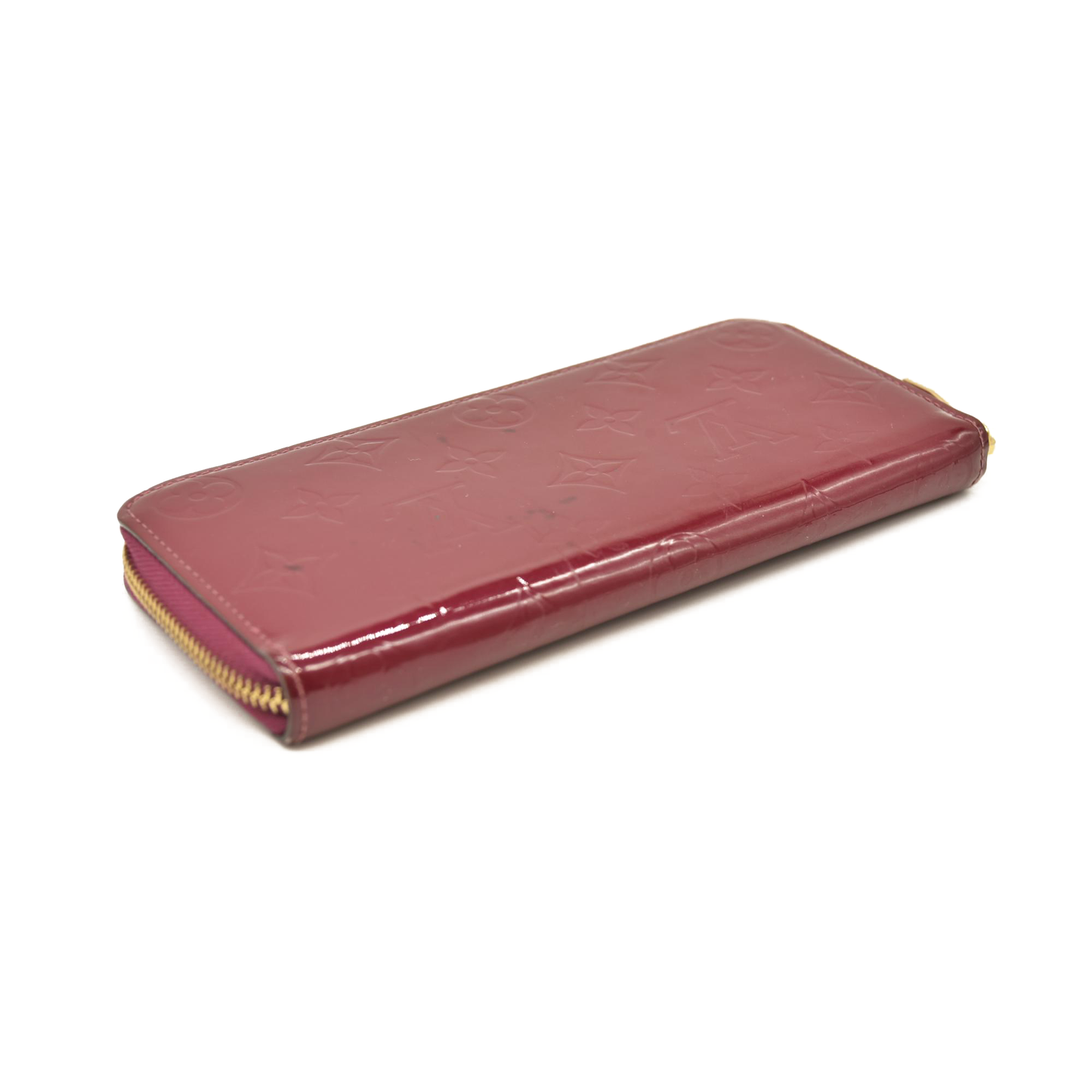 Louis Vuitton  Monogram Vernis Portefeiulle  Clemence Wallet Red UB1167