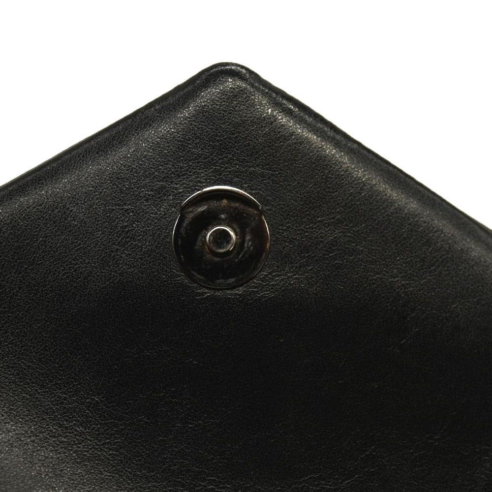 SAINT LAURENT Calfskin Y Quilted Monogram Monochrome Small Loulou Chain Satchel Black