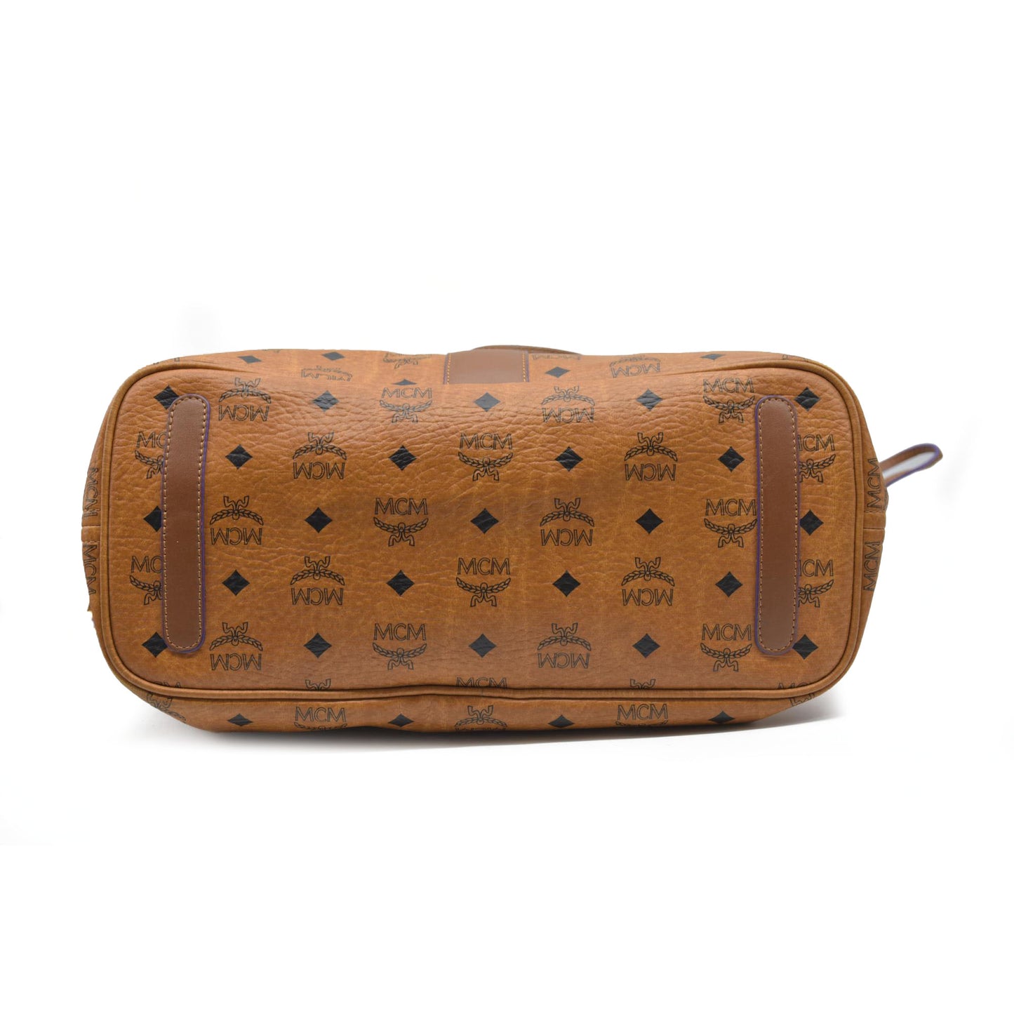 $770 MCM  Visetos Medium Liz Reversible Shopper Tote Cognac
