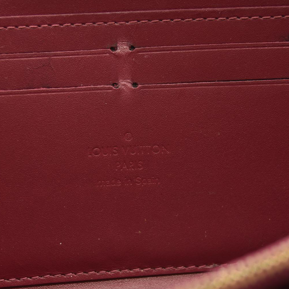 Louis Vuitton  Monogram Vernis Portefeiulle  Clemence Wallet Red UB1167