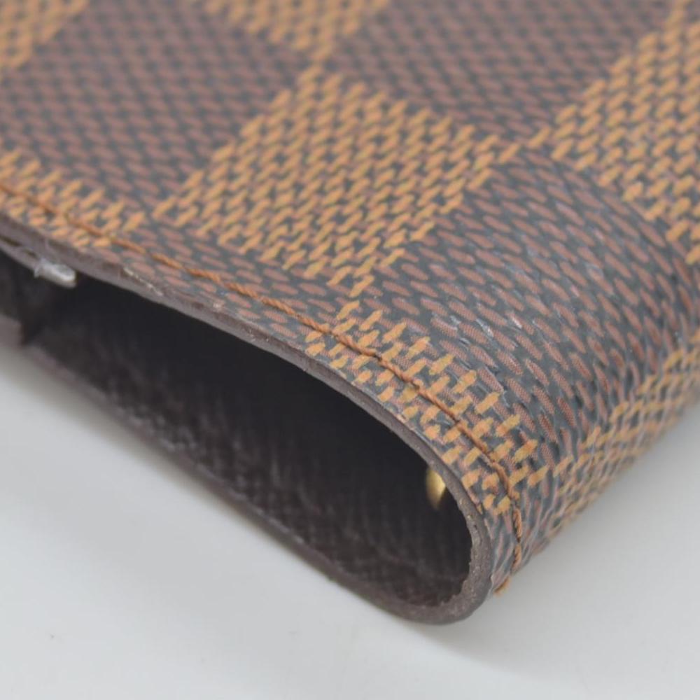 $505 Louis Vuitton Damier Ebene Small Ring Agenda Cover CONSIGNMENT