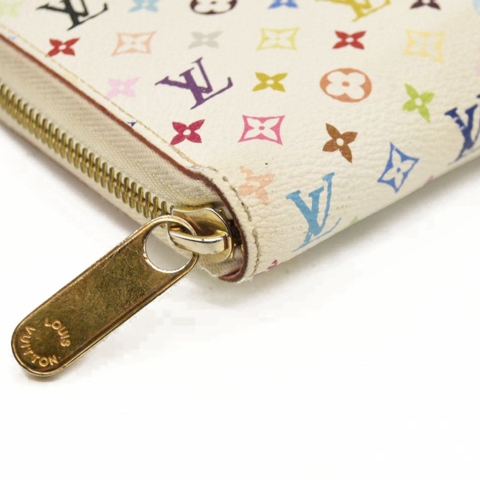 Louis Vuitton  Monogram Murakami Zippy Wallet White CA4134