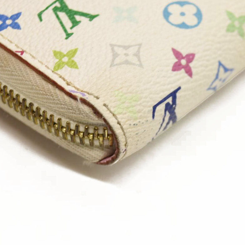 Louis Vuitton  Monogram Murakami Zippy Wallet White CA4134