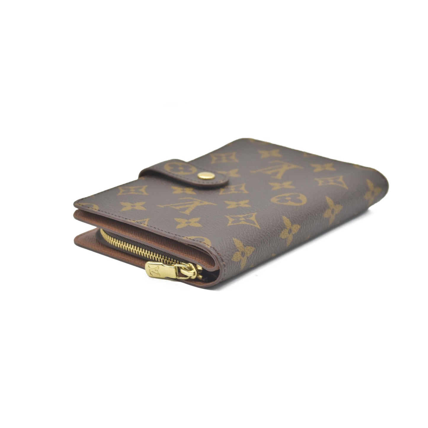 $750 Louis Vuitton Consignment Monogram Porte Papier Zippy Wallet Brown CONSIGNMENT (Copy)