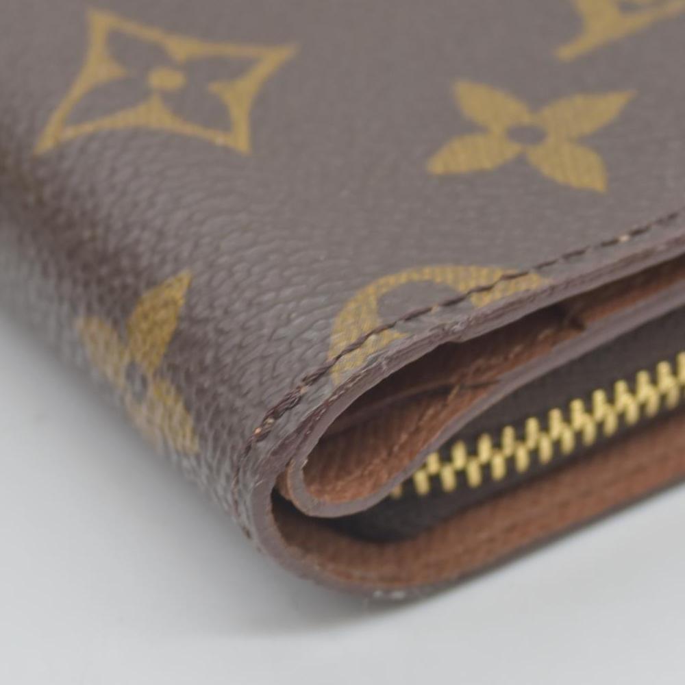 $750 Louis Vuitton Consignment Monogram Porte Papier Zippy Wallet Brown CONSIGNMENT (Copy)
