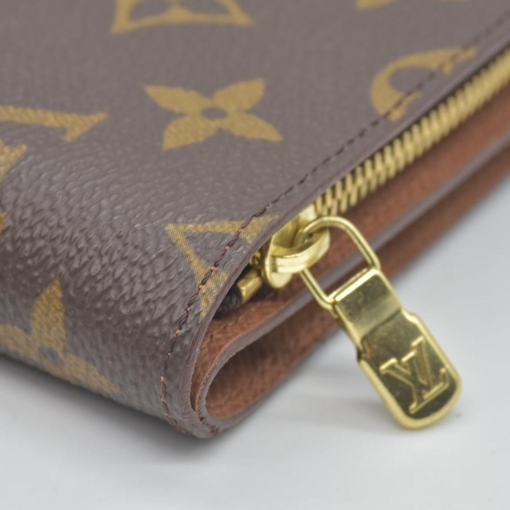 $750 Louis Vuitton Consignment Monogram Porte Papier Zippy Wallet Brown CONSIGNMENT (Copy)