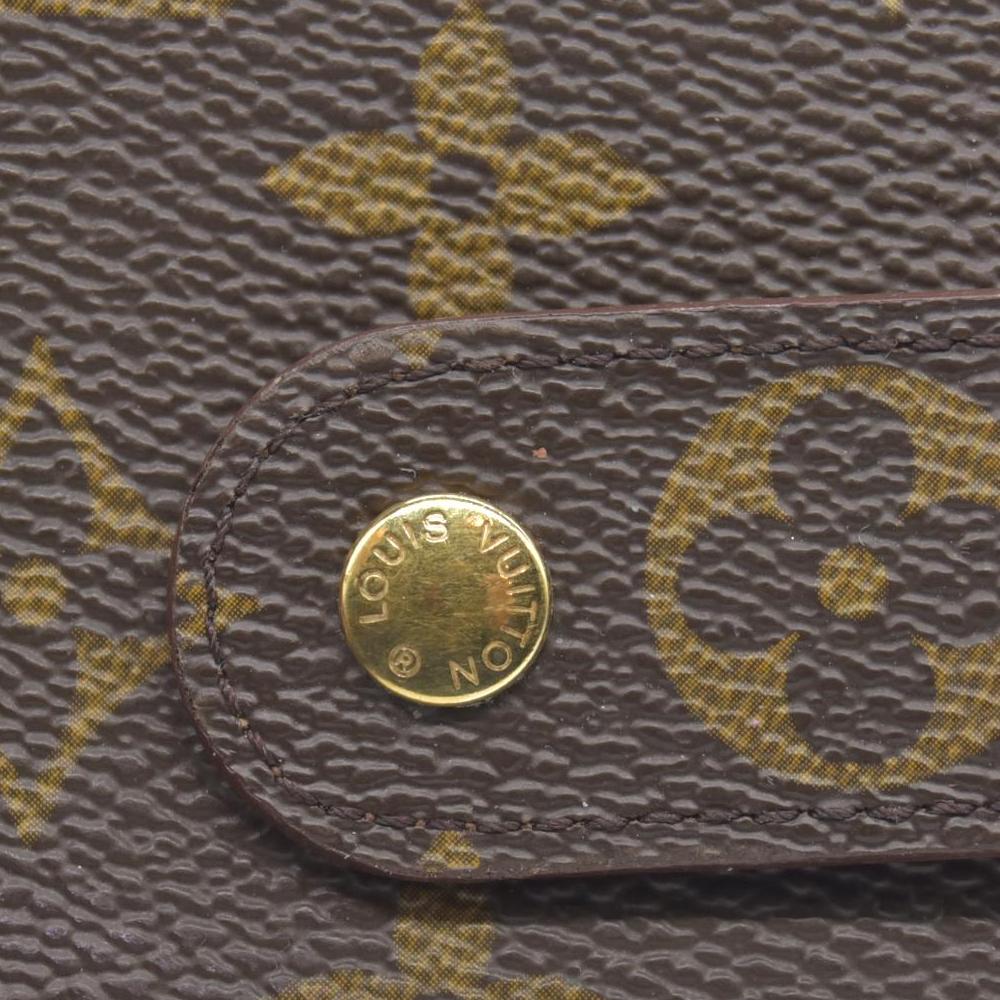 $750 Louis Vuitton Consignment Monogram Porte Papier Zippy Wallet Brown CONSIGNMENT (Copy)