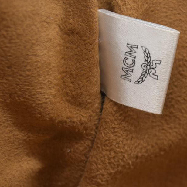 MCM Visetos Liz Shopper Tote Pouch Cognac