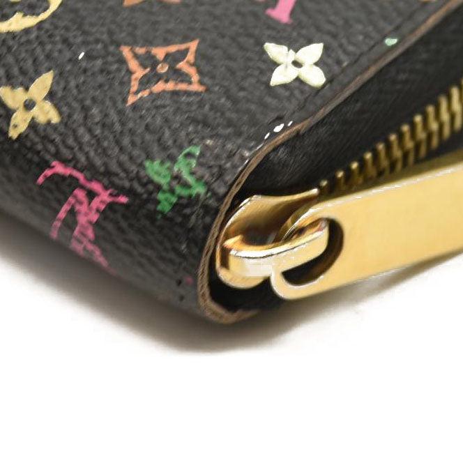Louis Vuitton  Monogram Murakami Zippy Wallet Black Violet CA1162