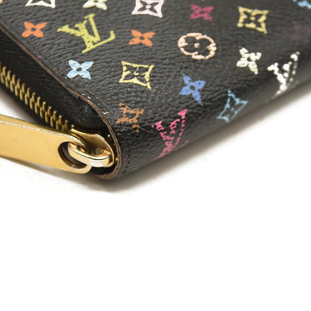 Louis Vuitton  Monogram Murakami Zippy Wallet Black Violet CA1162