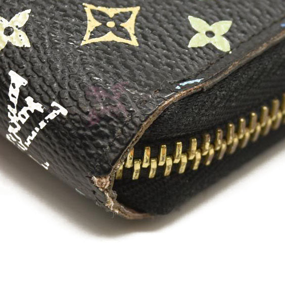 Louis Vuitton  Monogram Murakami Zippy Wallet Black Violet CA1162