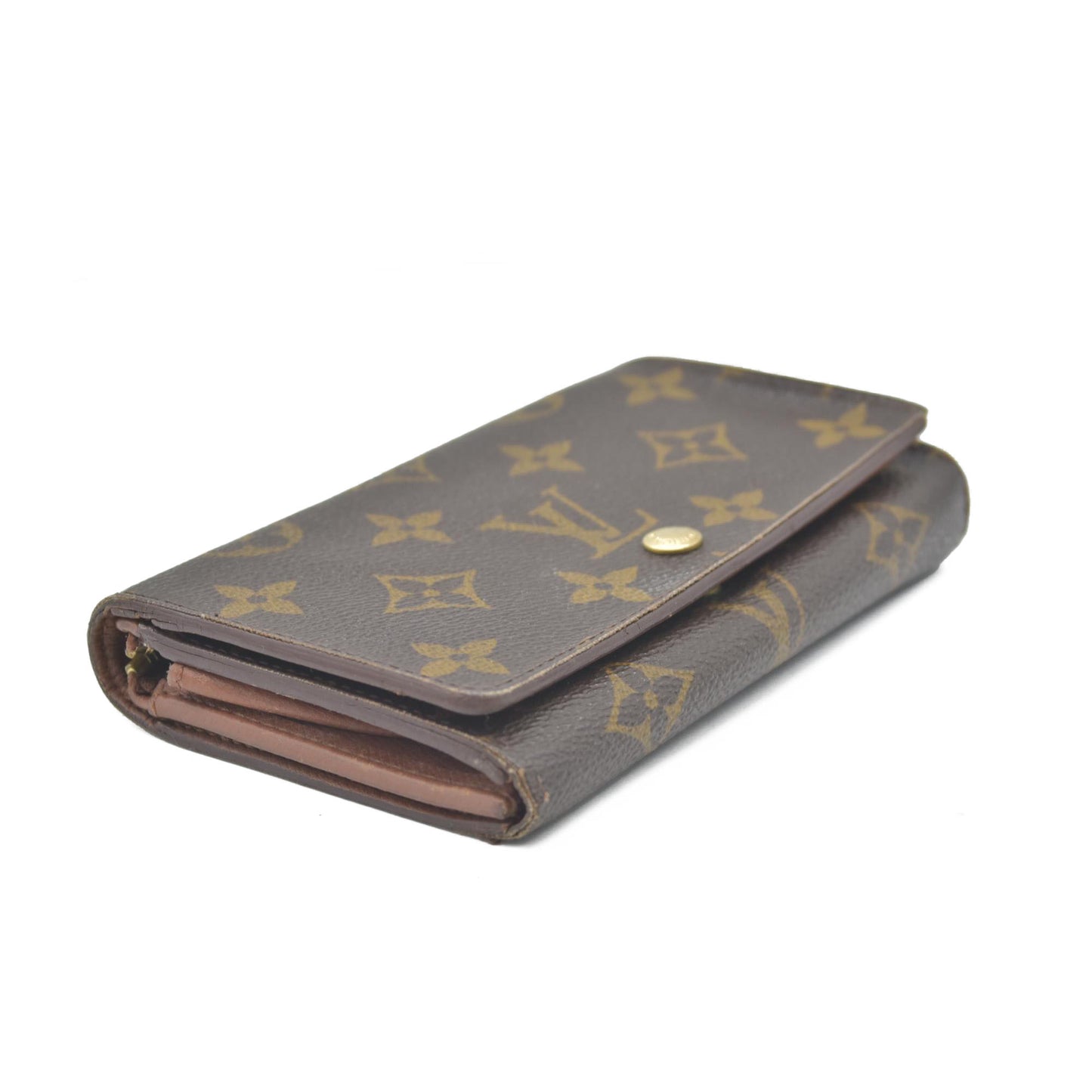 $560 1996 Louis Vuitton Monogram Porte Monnaie Billets Tresor Bifold Wallet CONSIGNMENT MI0926