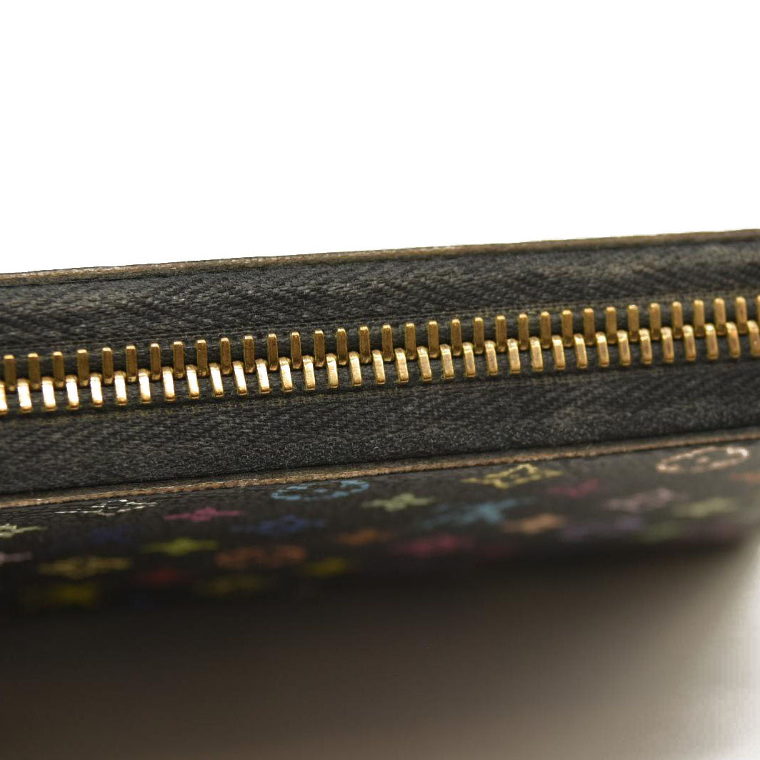 Louis Vuitton  Monogram Murakami Zippy Wallet Black Violet CA1162
