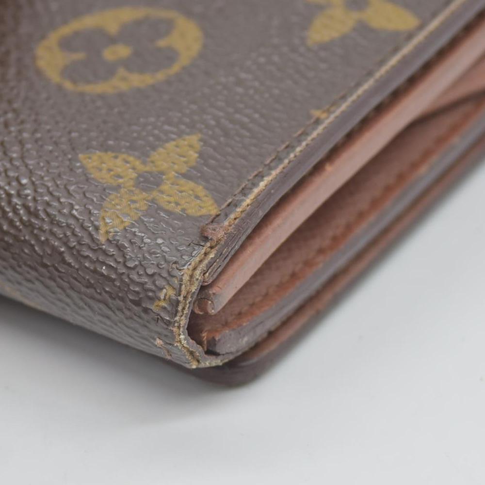 $560 1996 Louis Vuitton Monogram Porte Monnaie Billets Tresor Bifold Wallet CONSIGNMENT MI0926