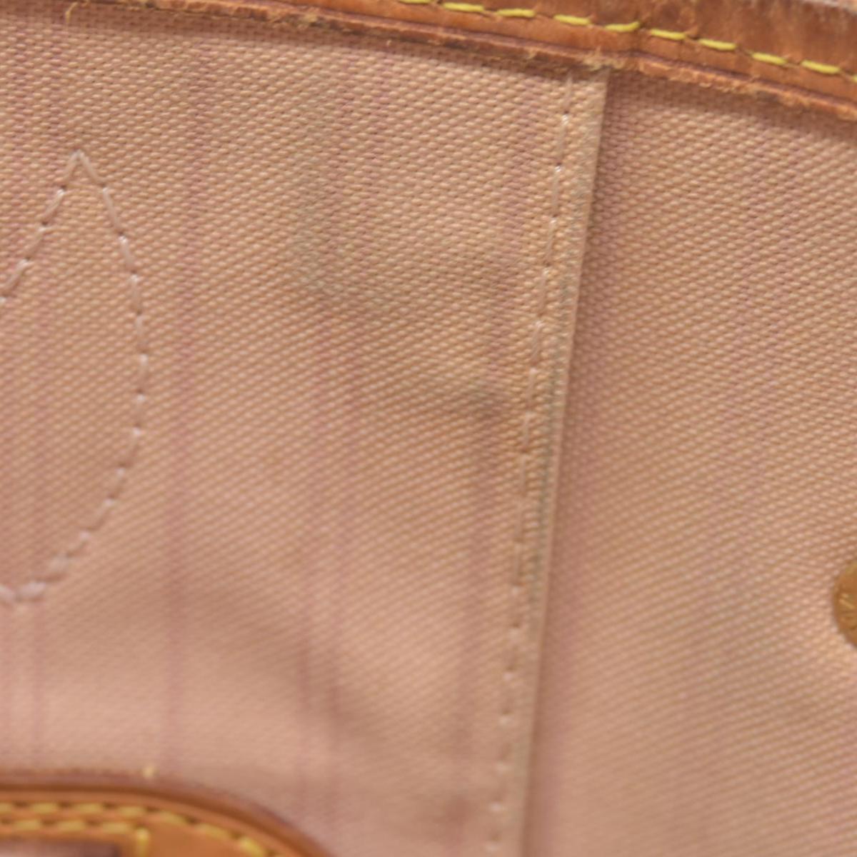 $2170 Louis Vuitton  Damier Azur Neverfull MM Rose Ballerine SR3177