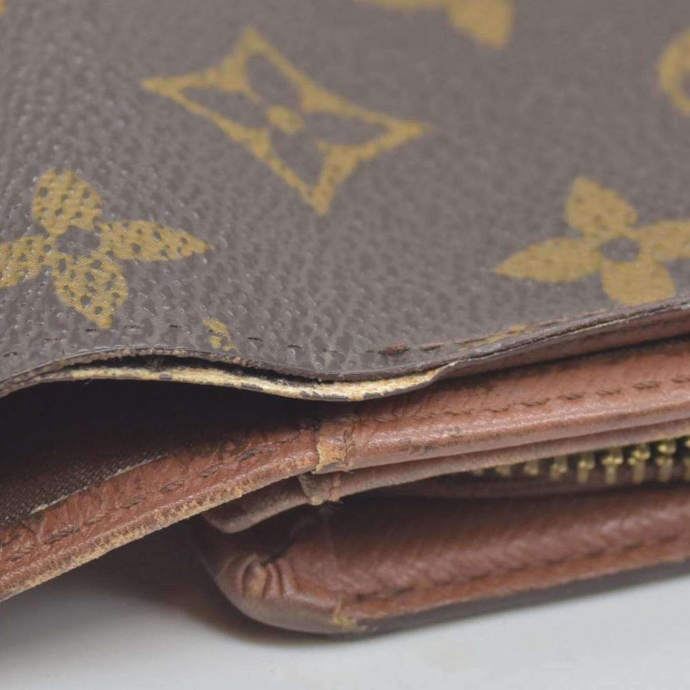 $560 1996 Louis Vuitton Monogram Porte Monnaie Billets Tresor Bifold Wallet CONSIGNMENT MI0926