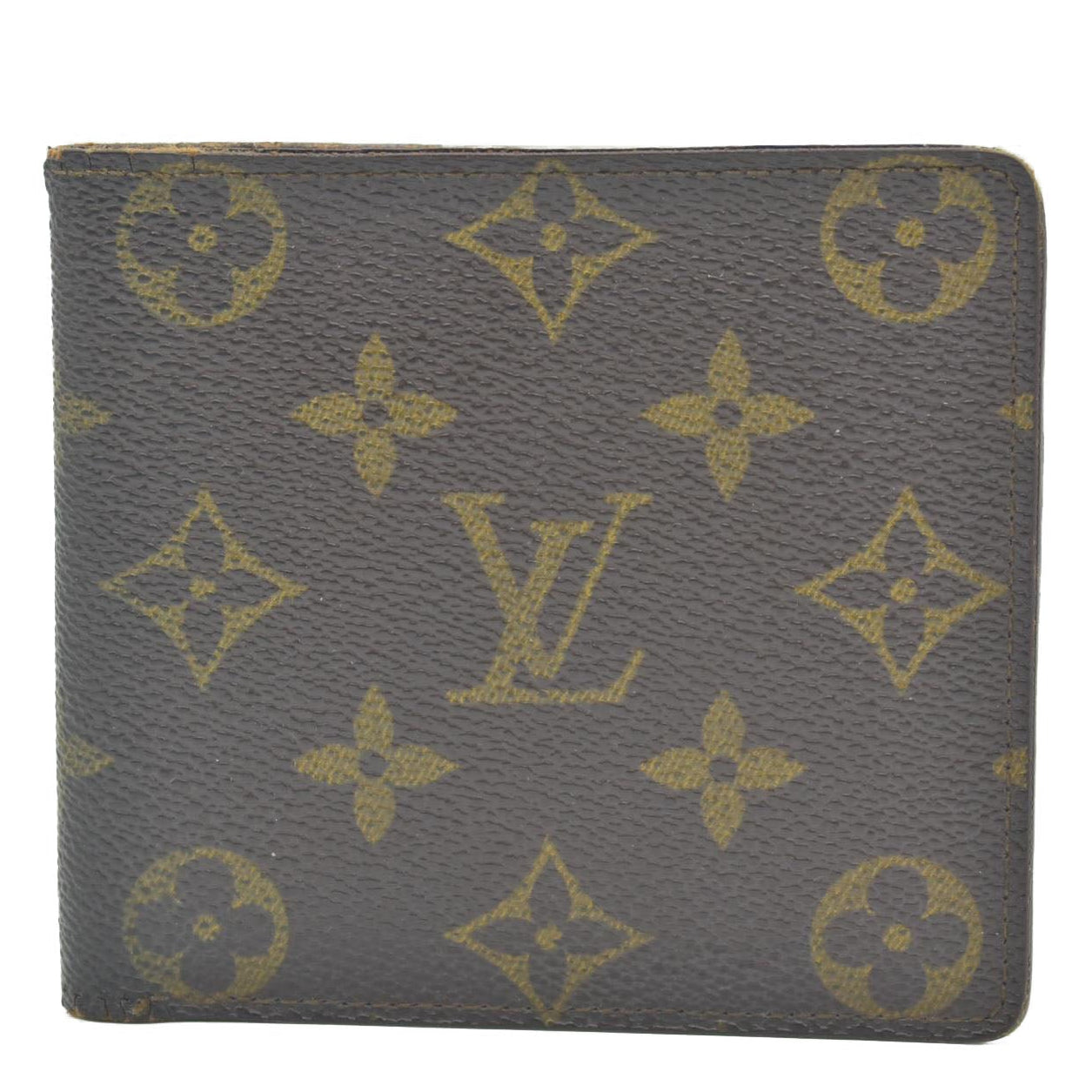 $515 1990 Louis Vuitton Monogram Portefeiulle Marco Bifold Wallet Brown CONSIGNMENT MI0970