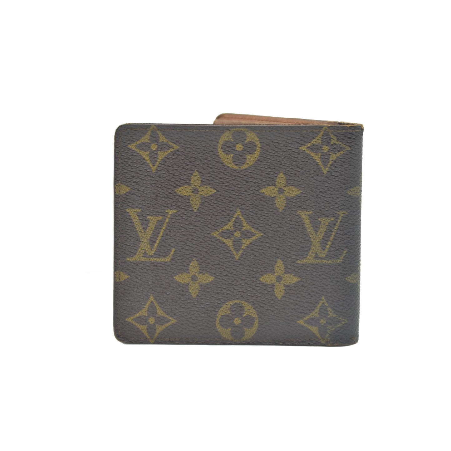 $515 1990 Louis Vuitton Monogram Portefeiulle Marco Bifold Wallet Brown CONSIGNMENT MI0970