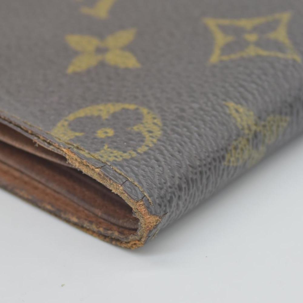 $515 1990 Louis Vuitton Monogram Portefeiulle Marco Bifold Wallet Brown CONSIGNMENT MI0970