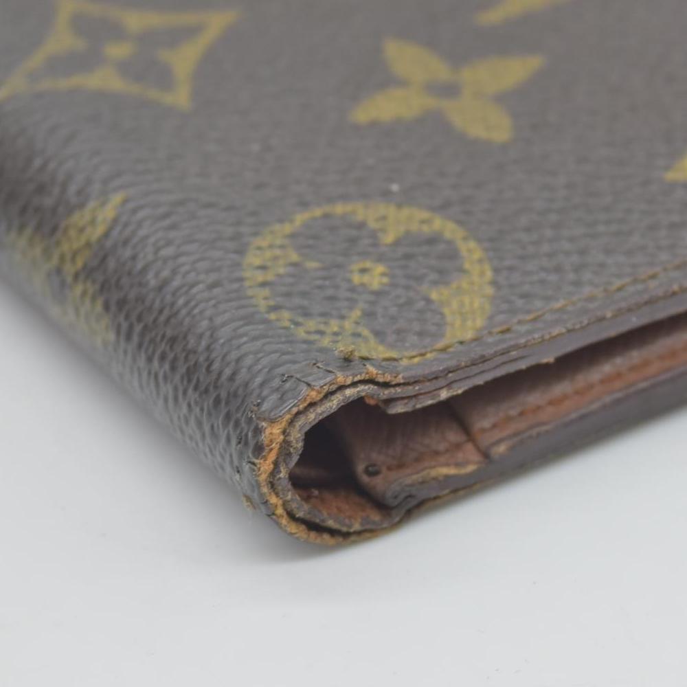 $515 1990 Louis Vuitton Monogram Portefeiulle Marco Bifold Wallet Brown CONSIGNMENT MI0970