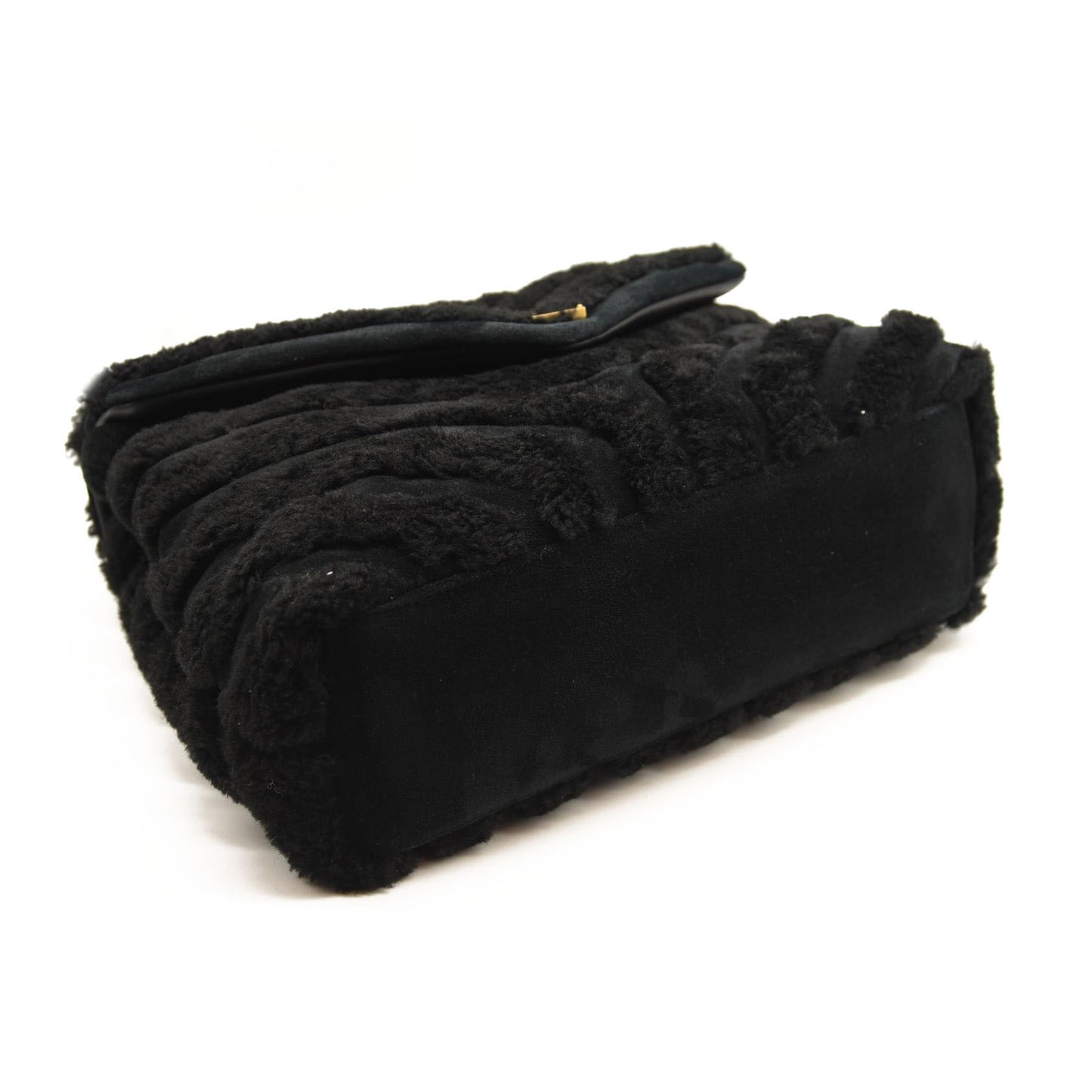 NEW SAINT LAURENT Loulou Medium YSL Shearling Shoulder Bag