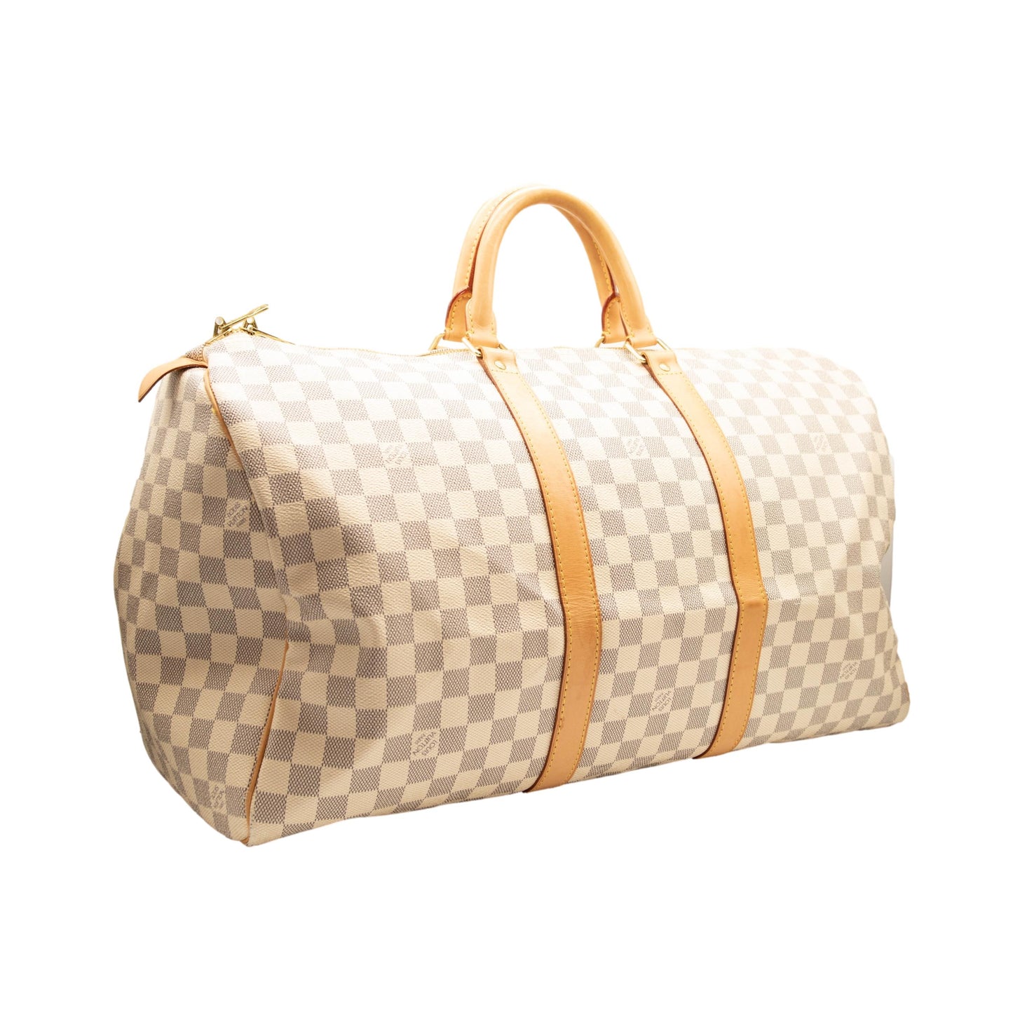 Louis Vuitton Keepall 50 Duffle White Damier Azur