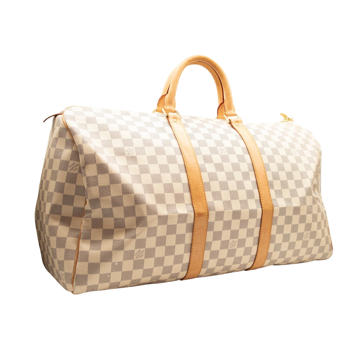 Louis Vuitton Keepall 50 Duffle White Damier Azur